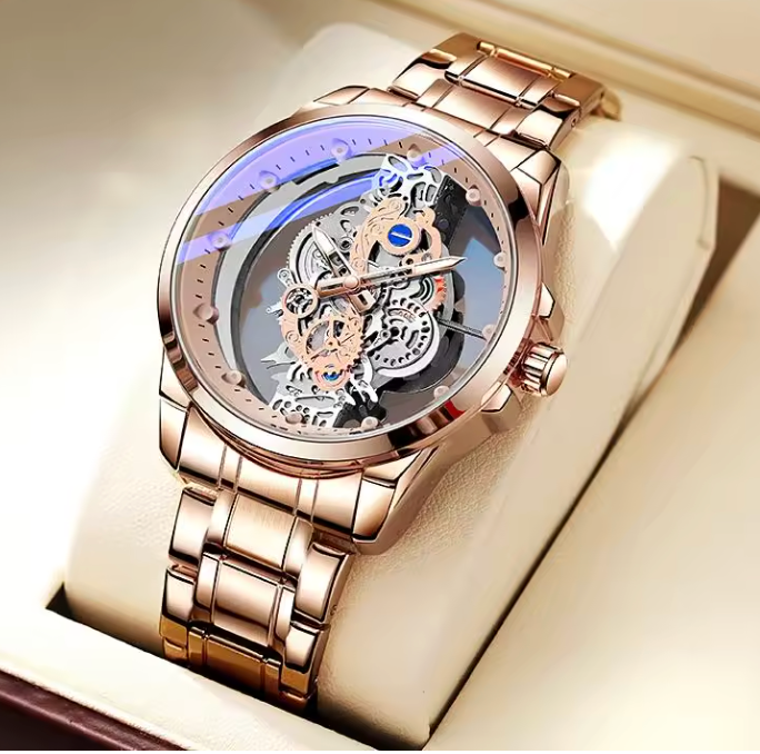 RELOJ ORO ROSA ORIGINAL 678